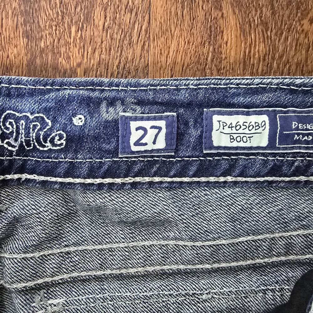 Miss Me Embellished Button Flap Bling Bootcut Jeans - Size 27 - JP4656B9 - Picture 9 of 9